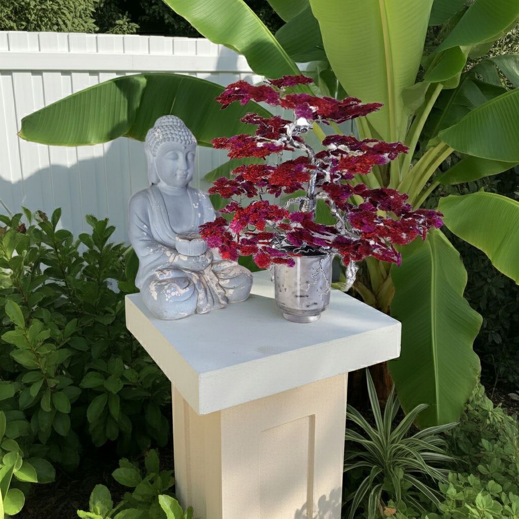 Roter Bonsai Baum
