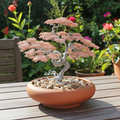Drahtbaum mit altrosa Blüten